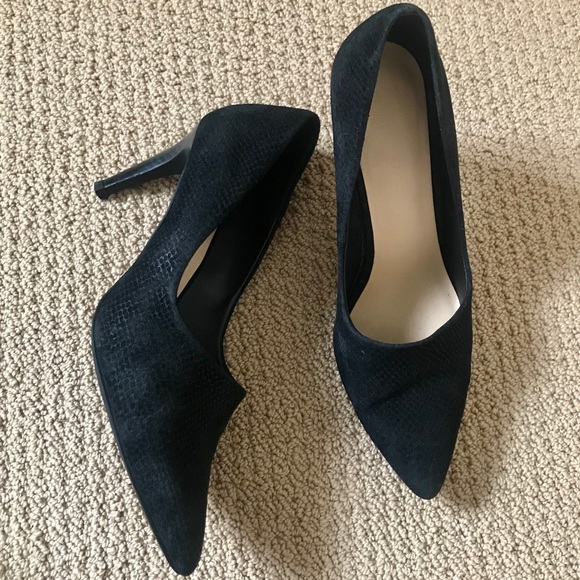 Joe's Jeans Shoes Joes Jeans Black Suede Pointed Toe Pump Stiletto